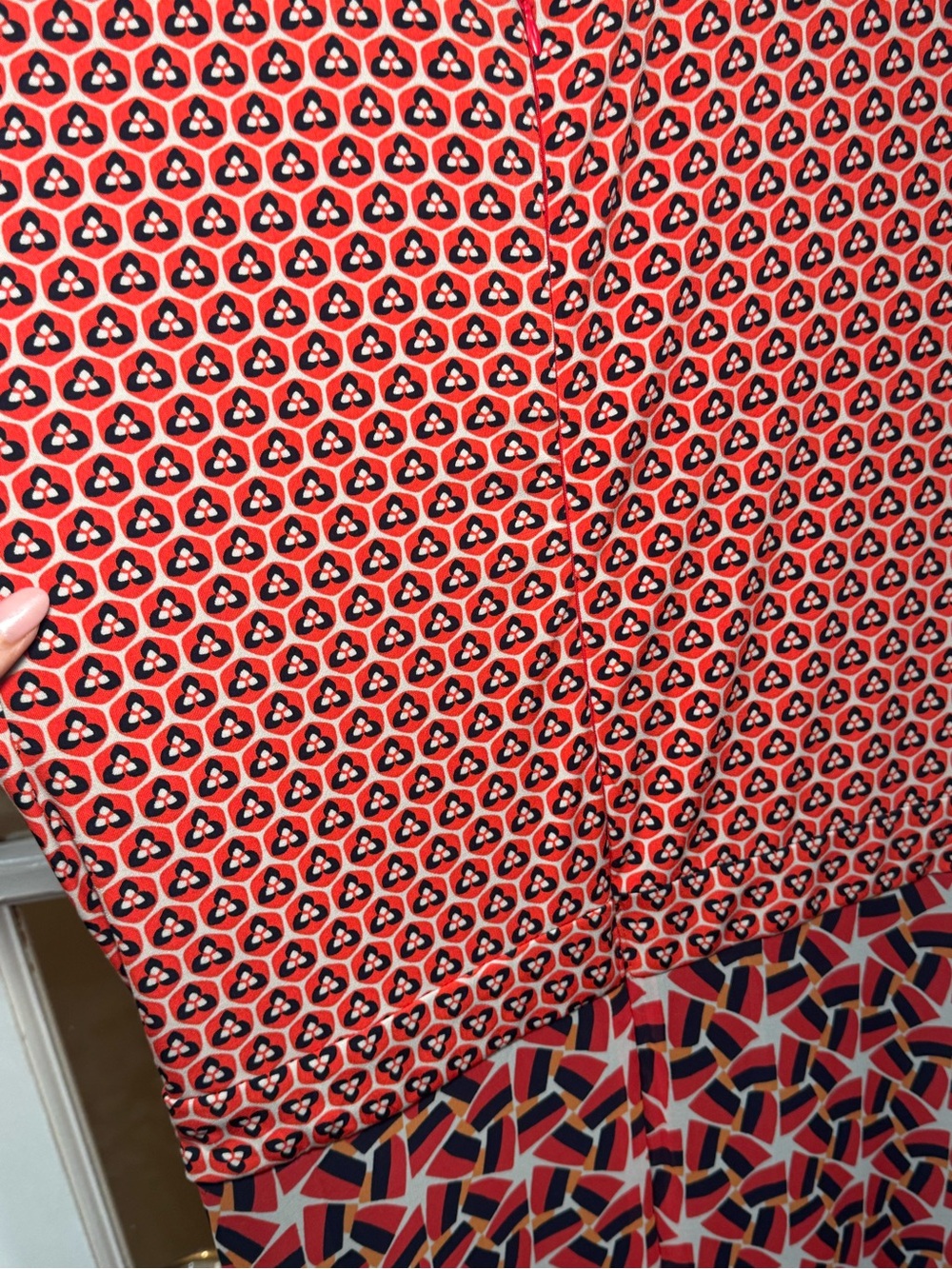 ◾️🍓 Taylor Red Geometric Print Maxi Dress NWOT 🍓◾️ - Picture 6 of 12
